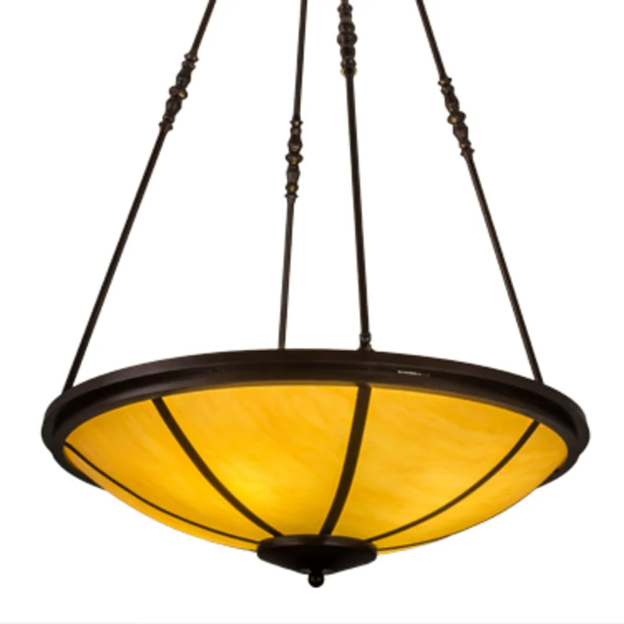 Meyda Tiffany Commerce 4 Light 32" Wide Pendant - Copper Vein Finish - GU24 Bulb Base - Image 1