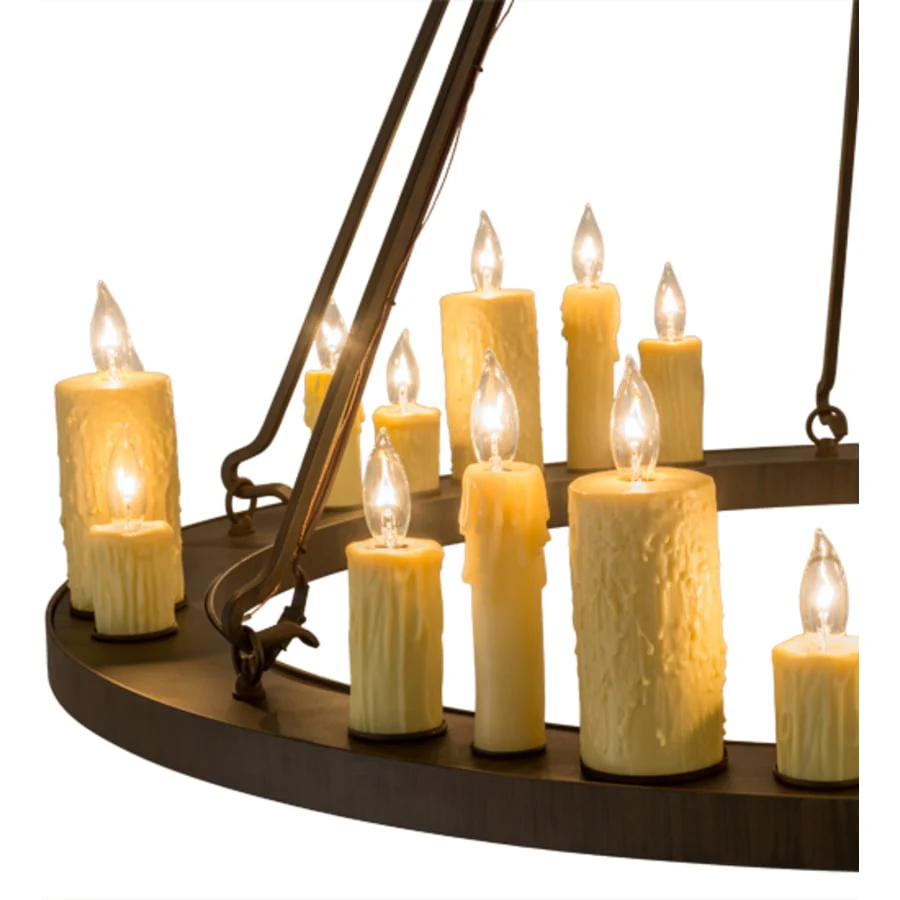 Meyda Tiffany Deina 24 Light 49" Wide Taper Candle Ring Chandelier - Image 3