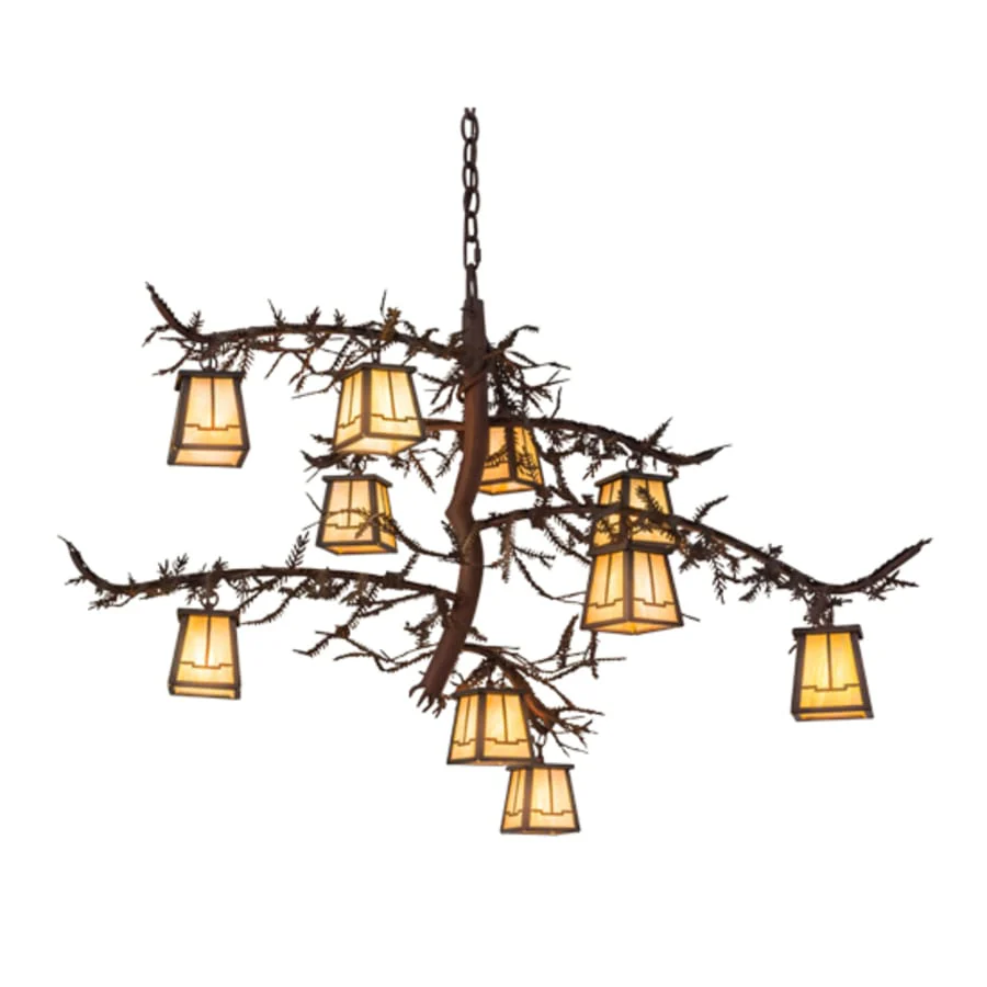 Meyda Tiffany Pine Branch Valley View 10 Light 39" Wide Chandelier - Image 2