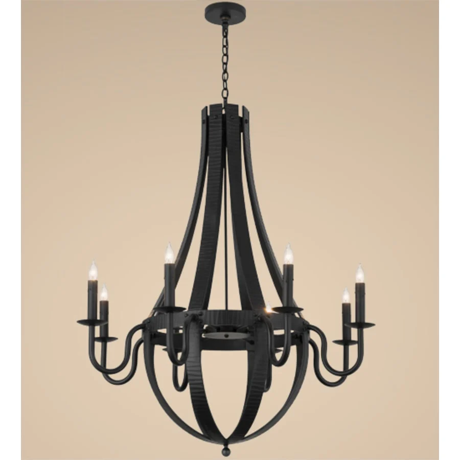 Meyda Tiffany Barrel Stave 8 Light 42" Wide Taper Candle Style Chandelier - Image 2