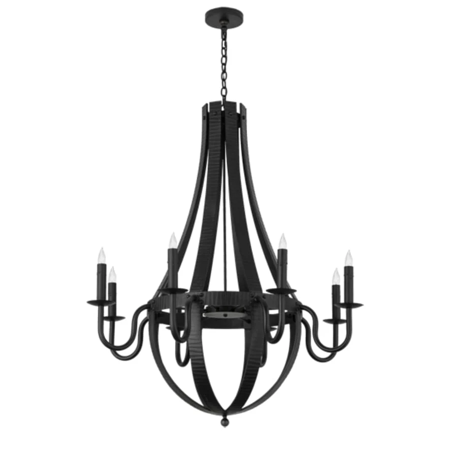 Meyda Tiffany Barrel Stave 8 Light 42" Wide Taper Candle Style Chandelier - Image 3