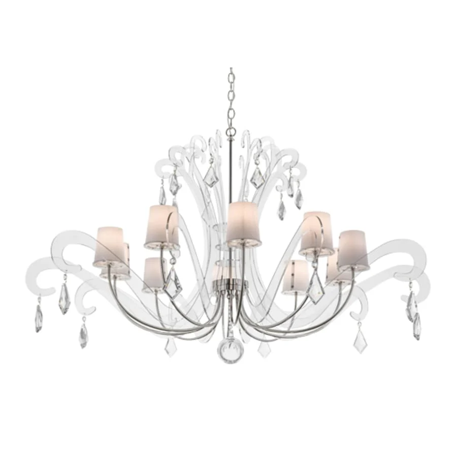 Meyda Tiffany Lienz 10 Light 55" Wide Crystal Chandelier - Image 2