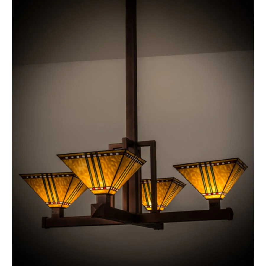 Meyda Tiffany Prairie Corn 4 Light 47" Wide Pendant - Image 1