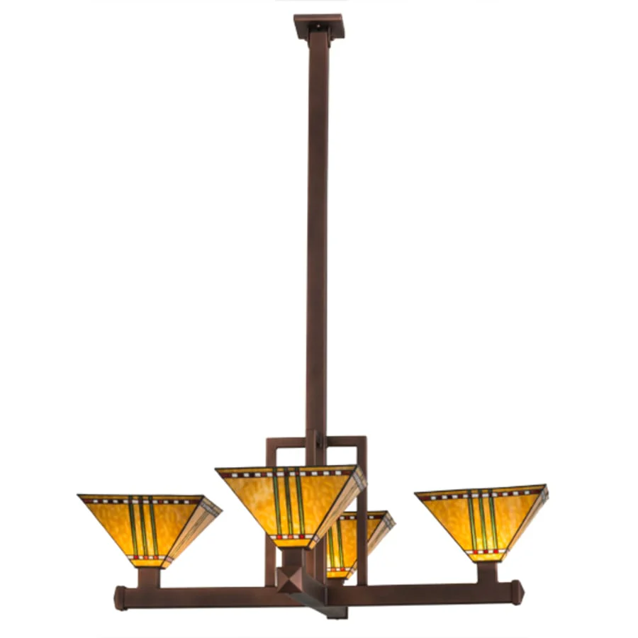 Meyda Tiffany Prairie Corn 4 Light 47" Wide Pendant - Image 3