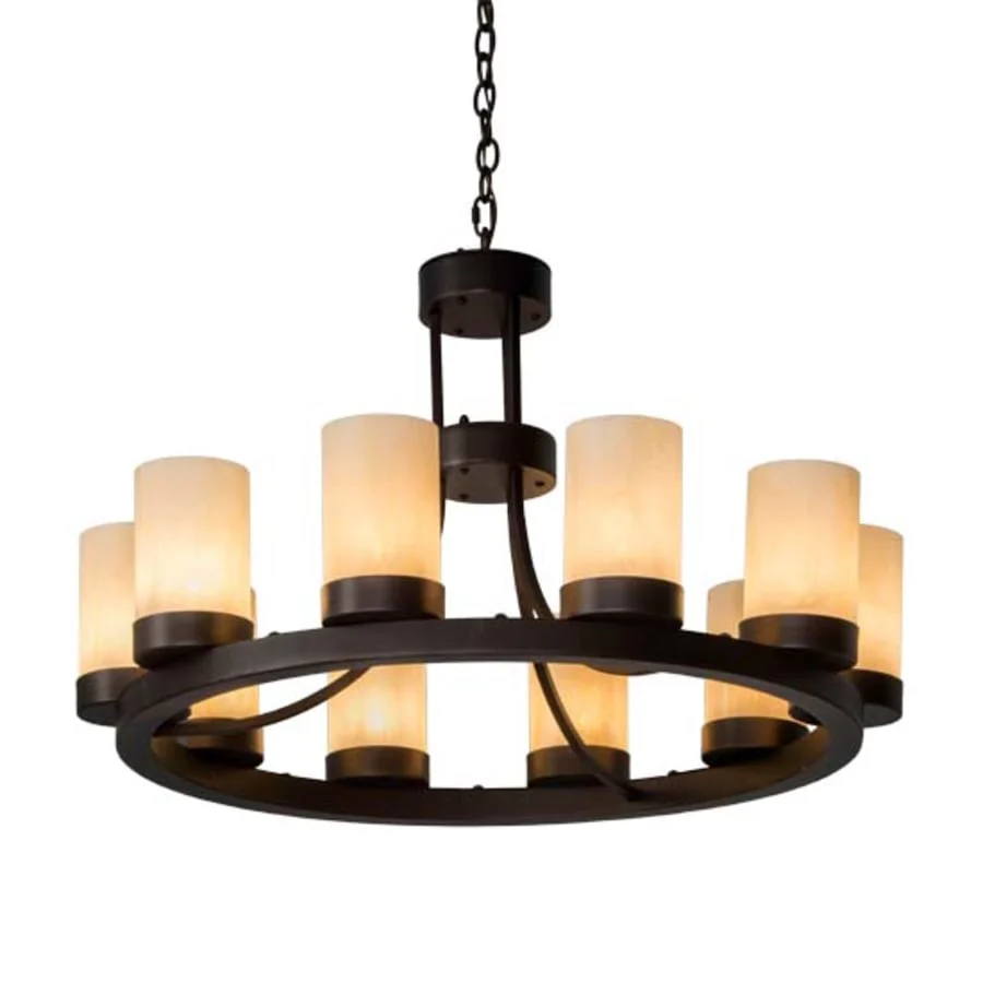 Meyda Tiffany Loxley 10 Light 6" Wide Ring Chandelier - Image 1