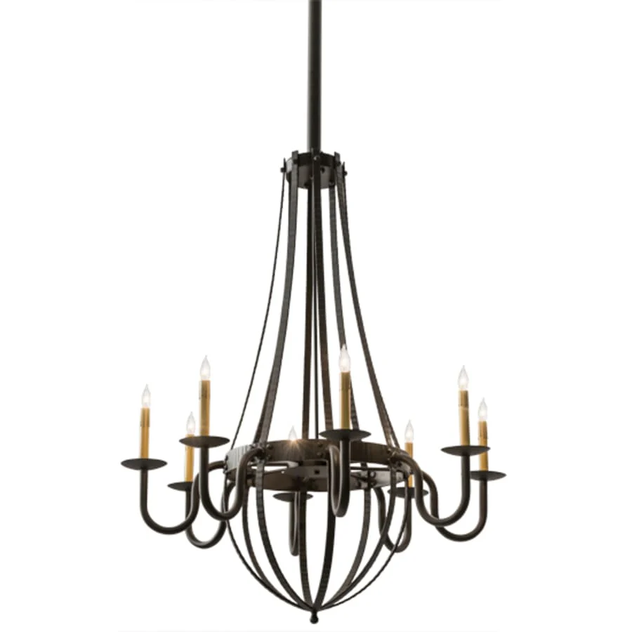 Meyda Tiffany Barrel Stave Metallo 8 Light 38" Wide Taper Candle Style Chandelier - Image 2