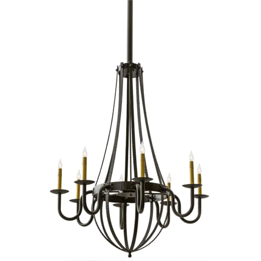 Meyda Tiffany Barrel Stave Metallo 8 Light 38" Wide Taper Candle Style Chandelier - Image 3
