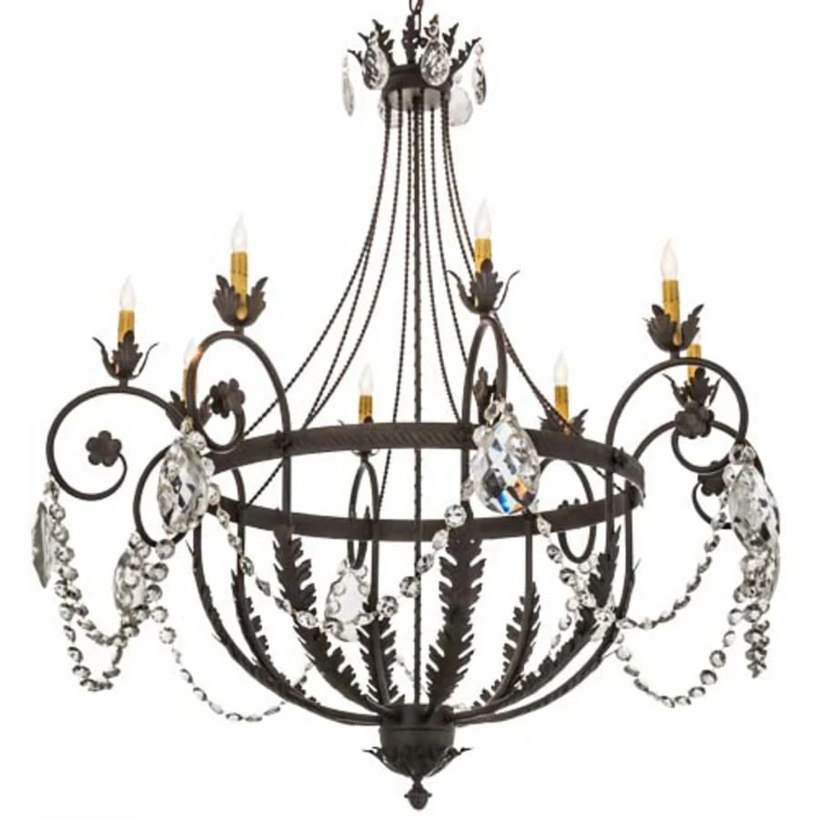 Meyda Tiffany Antonia 8 Light 45" Wide Crystal Candle Style Chandelier - Image 1