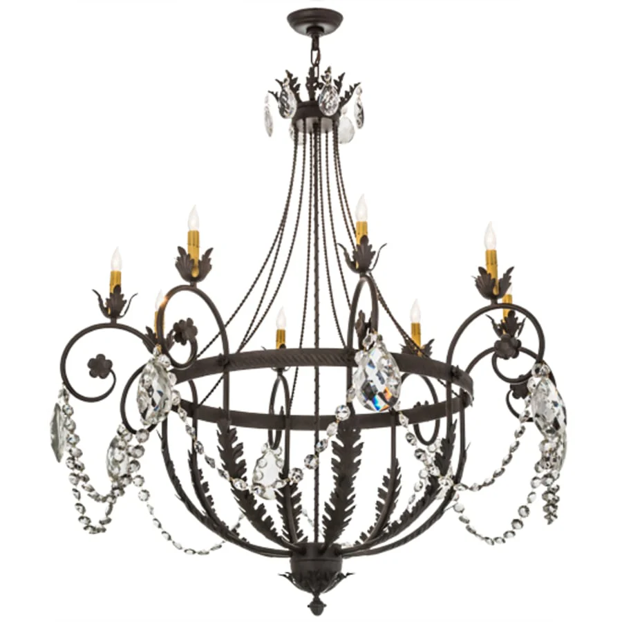 Meyda Tiffany Antonia 8 Light 45" Wide Crystal Candle Style Chandelier - Image 2