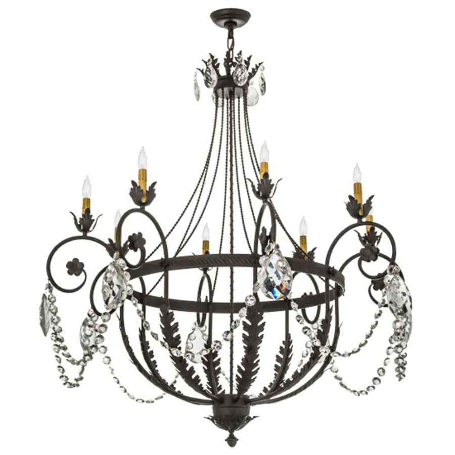 Meyda Tiffany Antonia 8 Light 45" Wide Crystal Candle Style Chandelier - Image 3