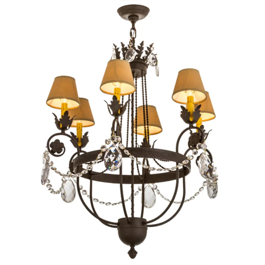 Meyda Tiffany Antonia 6 Light 28" Wide Ring Chandelier - Image 3