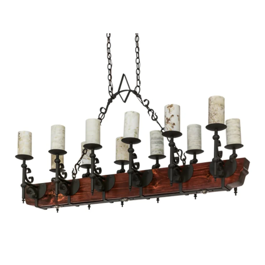Meyda Tiffany Long Tudor 12 Light 60" Wide Linear Chandelier - Image 3