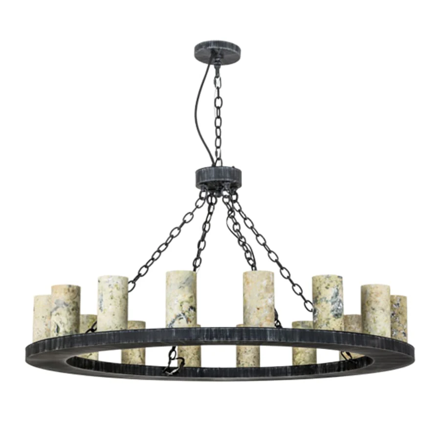 Meyda Tiffany Loxley Jadestone 16 Light 48" Wide Ring Chandelier - Image 3