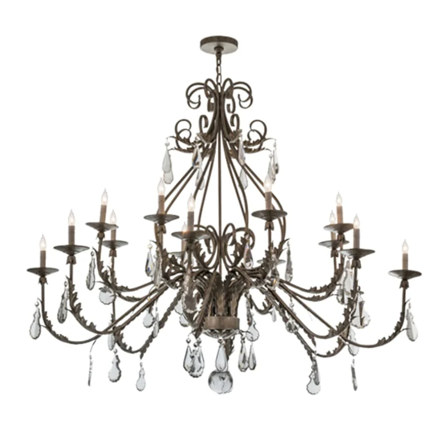Meyda Tiffany French Elegance 16 Light 60" Wide Crystal Candle Style Chandelier - Image 2