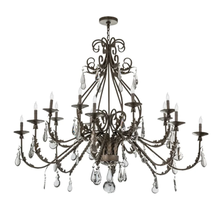 Meyda Tiffany French Elegance 16 Light 60" Wide Crystal Candle Style Chandelier - Image 3