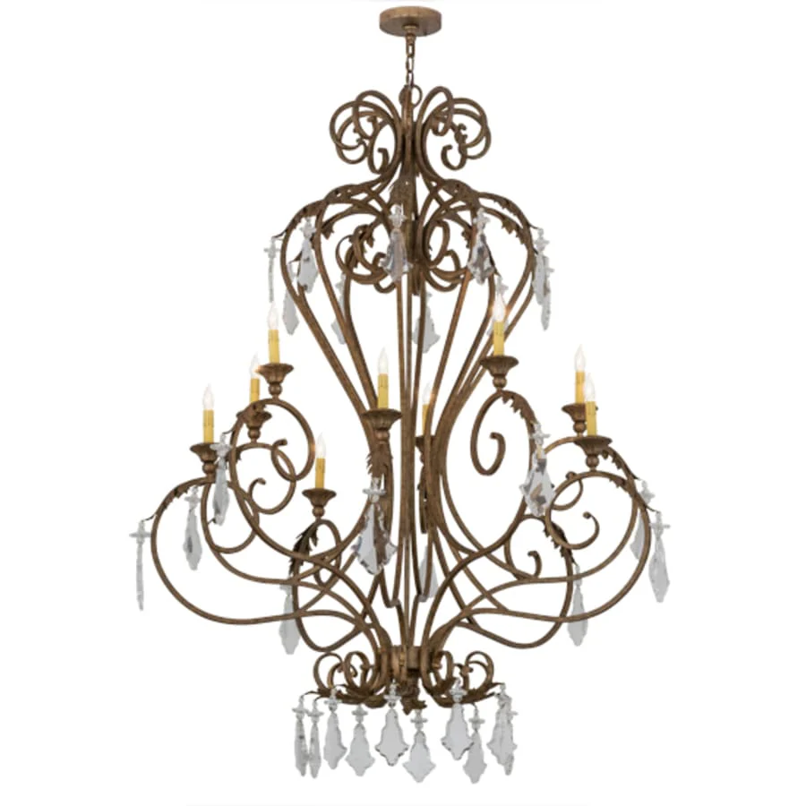 Meyda Tiffany Josephine 10 Light 49" Wide Taper Candle Style Chandelier - Image 2