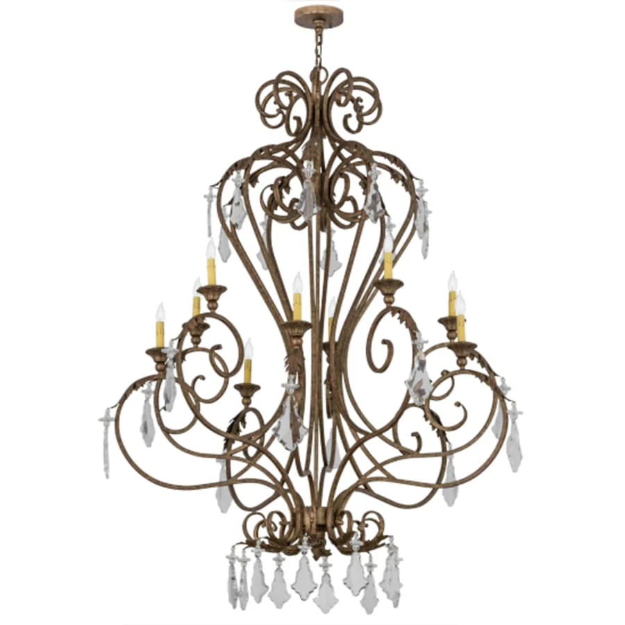 Meyda Tiffany Josephine 10 Light 49" Wide Taper Candle Style Chandelier - Image 3