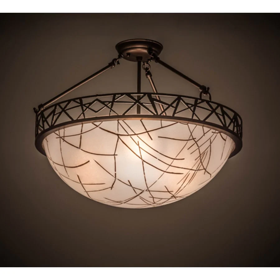 Meyda Tiffany Tracery 3 Light 22" Wide Pendant - Image 1