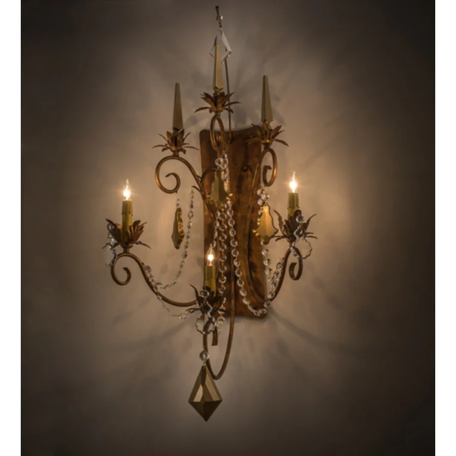 Meyda Tiffany Minuet 3 Light 40" Tall Wall Sconce - Image 1