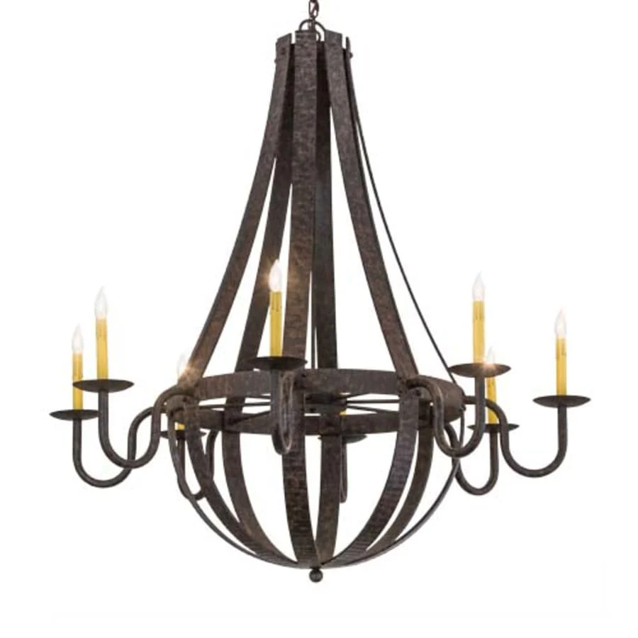 Meyda Tiffany Barrel Stave Metallo 8 Light 48" Wide Taper Candle Style Chandelier - Image 1