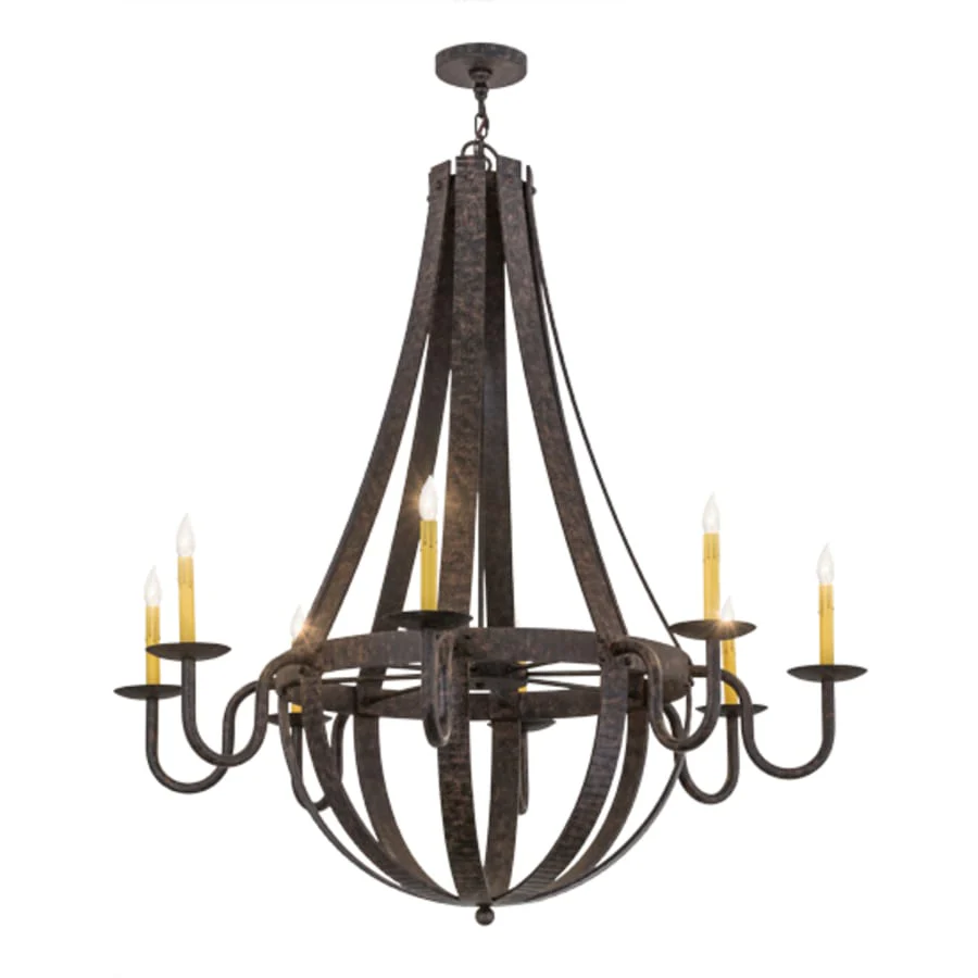 Meyda Tiffany Barrel Stave Metallo 8 Light 48" Wide Taper Candle Style Chandelier - Image 2