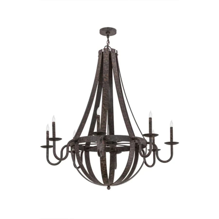 Meyda Tiffany Barrel Stave Metallo 8 Light 48" Wide Taper Candle Style Chandelier - Image 3
