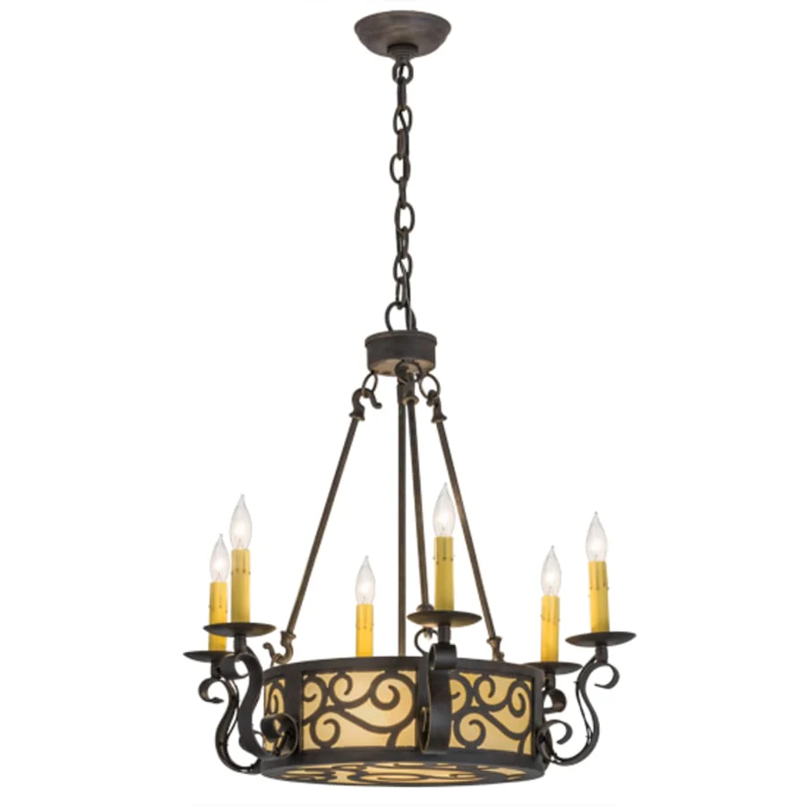 Meyda Tiffany Delano 6 Light 24" Wide Taper Candle Style Chandelier - Image 2