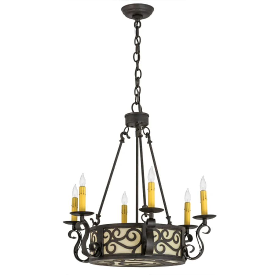 Meyda Tiffany Delano 6 Light 24" Wide Taper Candle Style Chandelier - Image 3