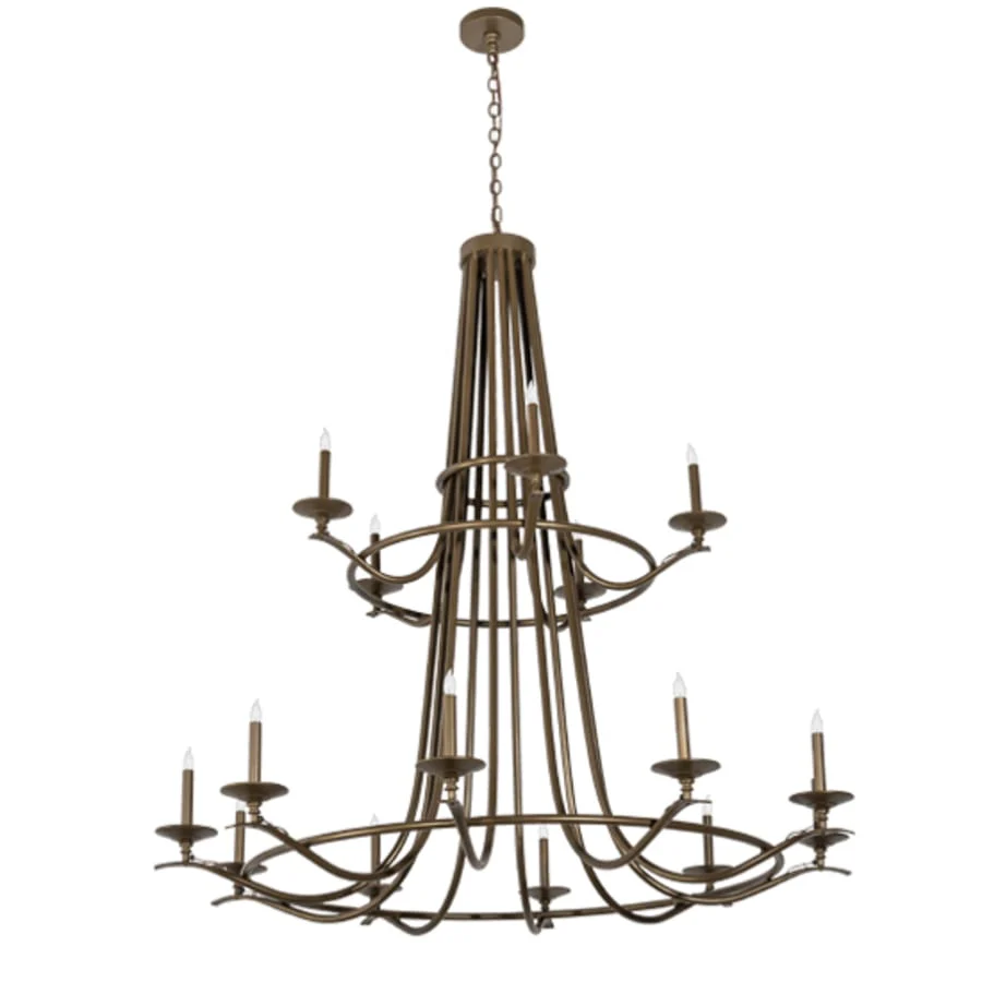 Meyda Tiffany Octavia 15 Light 60" Wide Taper Candle Style Chandelier - Image 3