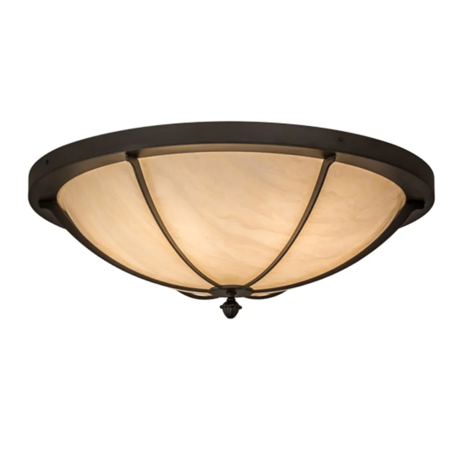 Meyda Tiffany Dominga 6 Light 30″ Wide Flush Mount Bowl Ceiling Fixture – Oil Rubbed Bronze Finish