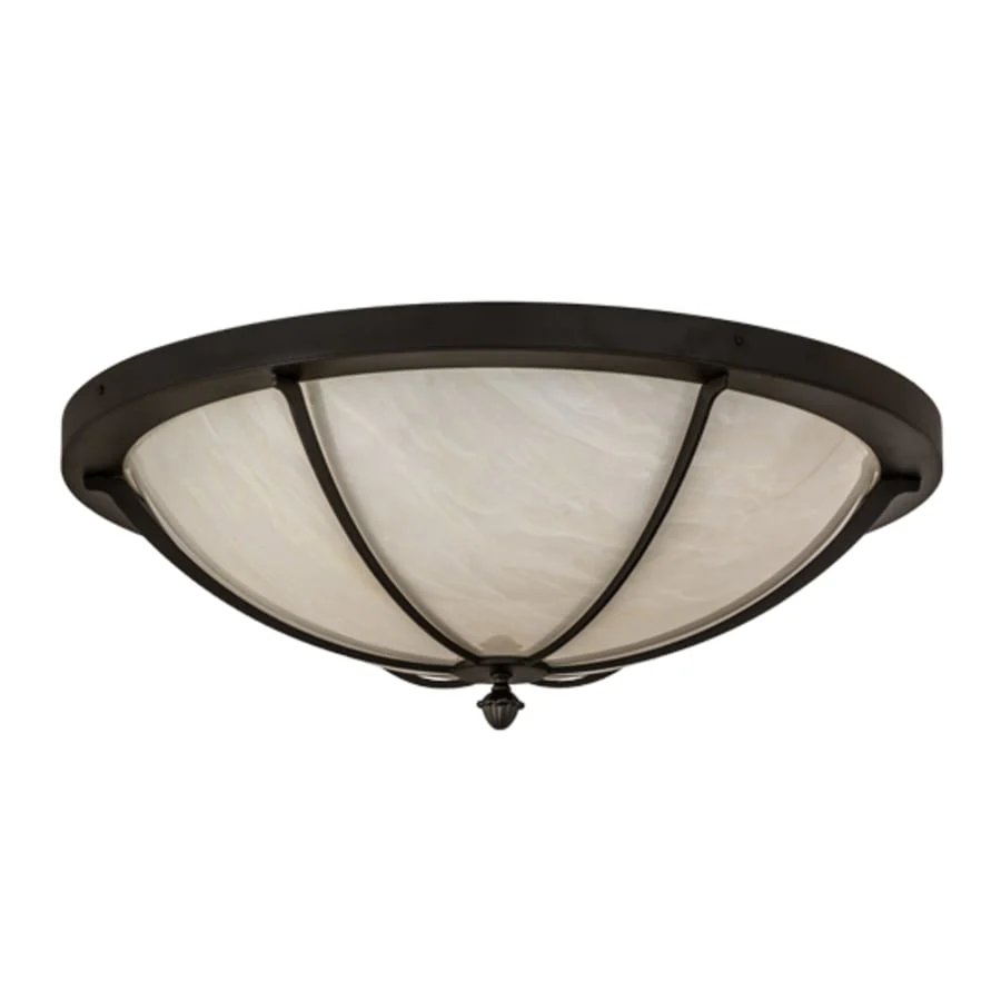Meyda Tiffany Dominga 6 Light 30" Wide Flush Mount Bowl Ceiling Fixture - Oil Rubbed Bronze Finish - Image 3