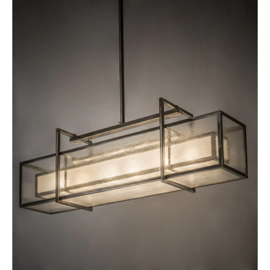 Meyda Tiffany Nelson 6 Light 54" Wide Linear Pendant - Image 1