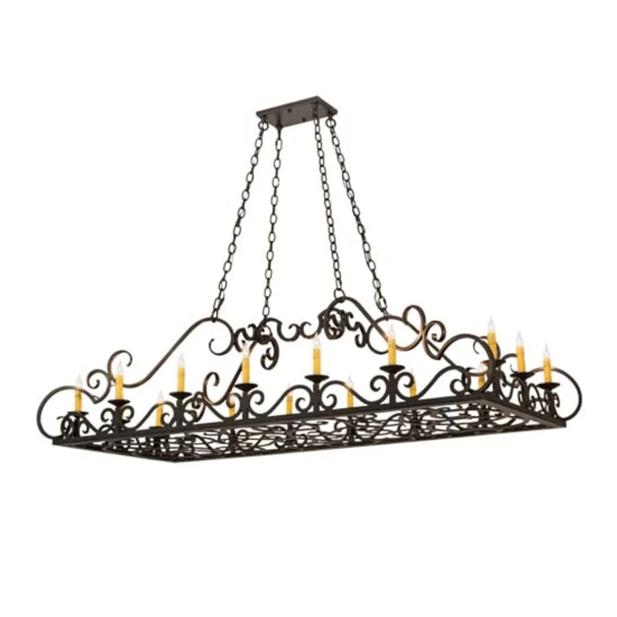 Meyda Tiffany Carlotta 16 Light 66" Wide Taper Candle Linear Chandelier - Image 1