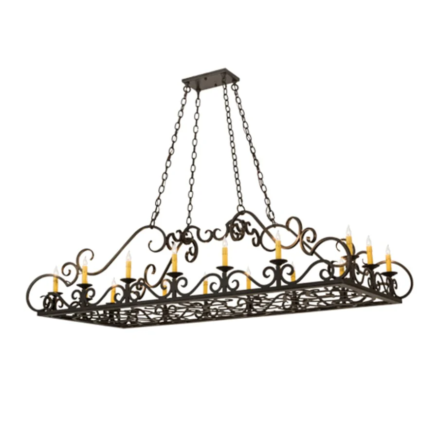 Meyda Tiffany Carlotta 16 Light 66" Wide Taper Candle Linear Chandelier - Image 2