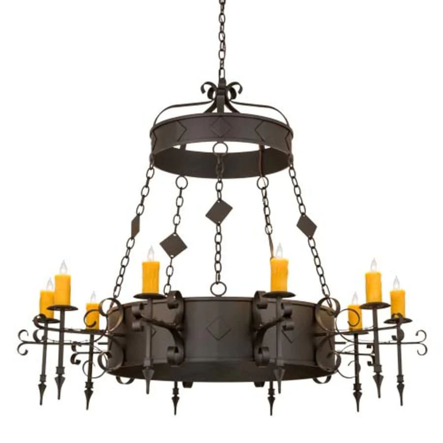 Meyda Tiffany Diamante 10 Light 54″ Wide Taper Candle Style Chandelier