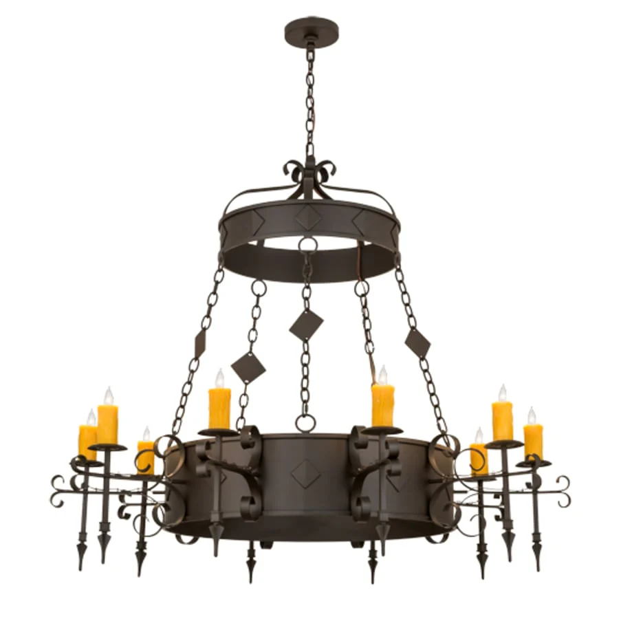 Meyda Tiffany Diamante 10 Light 54" Wide Taper Candle Style Chandelier - Image 2