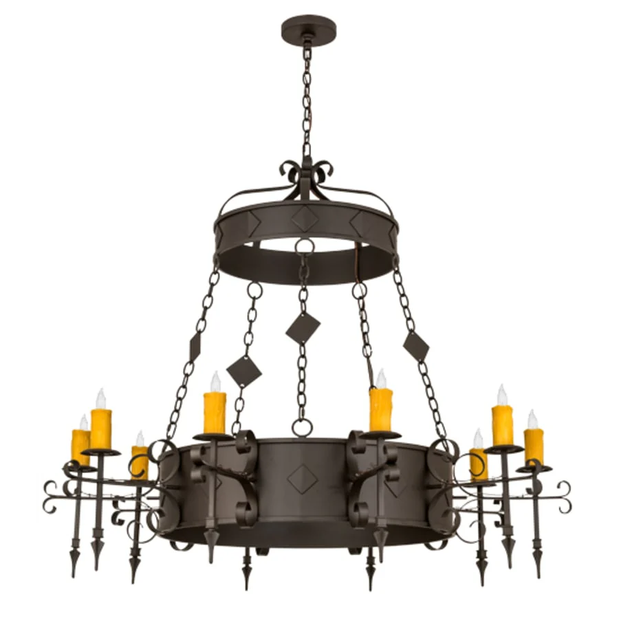 Meyda Tiffany Diamante 10 Light 54" Wide Taper Candle Style Chandelier - Image 3