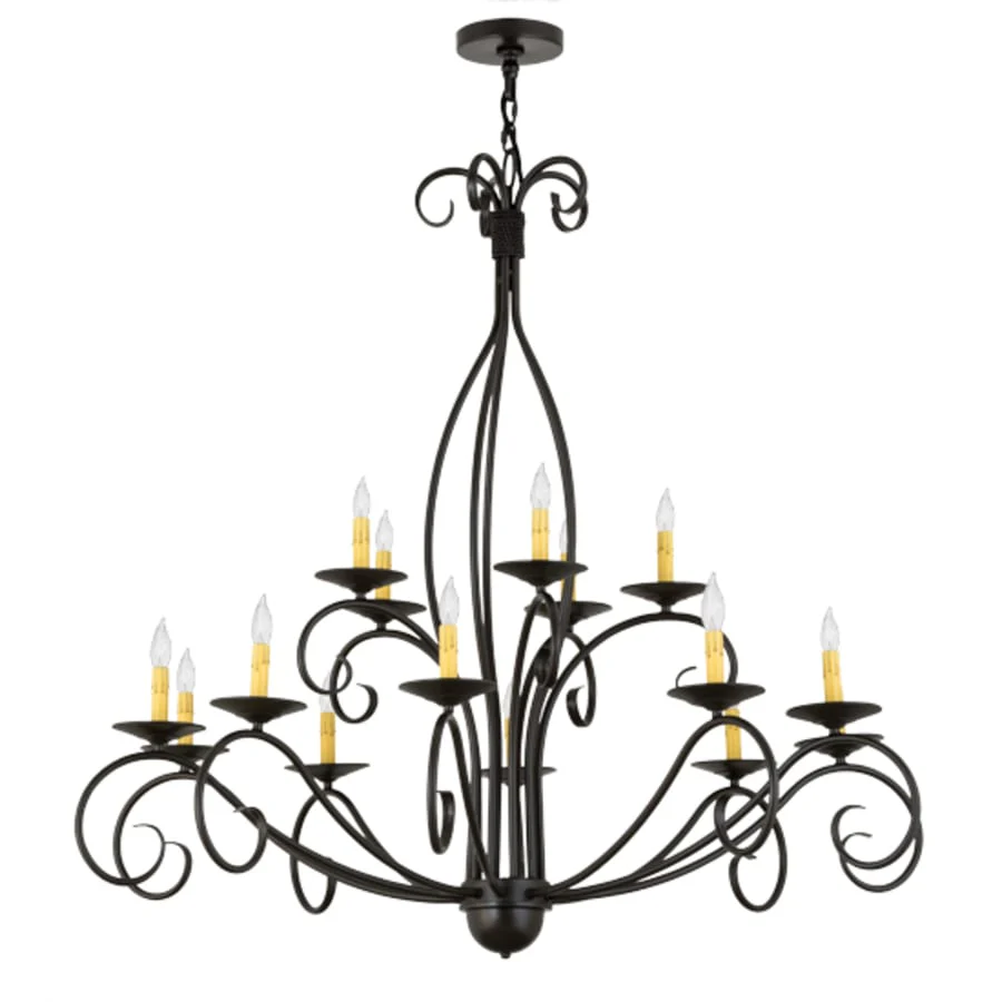 Meyda Tiffany Sienna 15 Light 48" Wide Taper Candle Style Chandelier - Image 3
