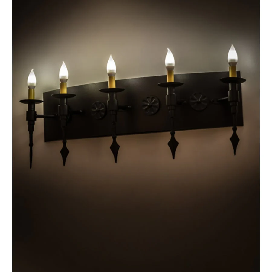 Meyda Tiffany Warwick 5 Light 12" Tall Wall Sconce - Image 1