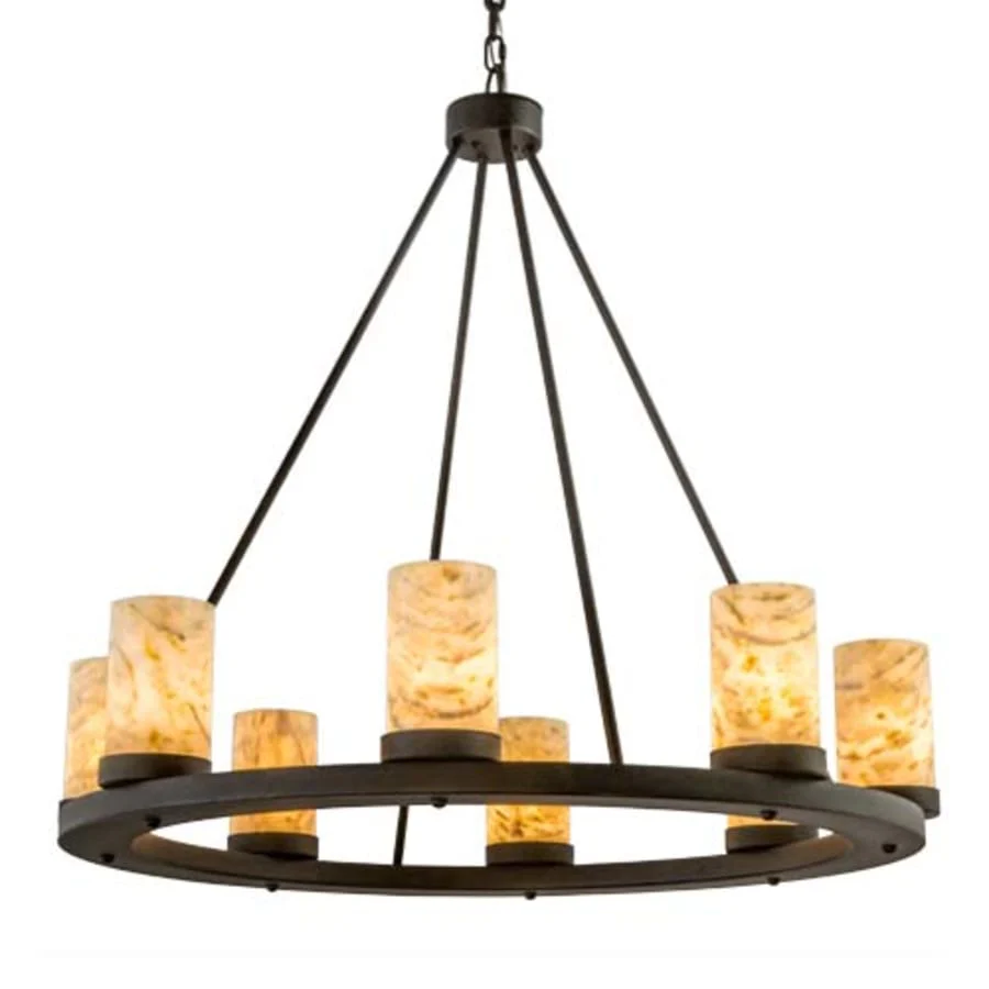 Meyda Tiffany Loxley Jadestone 8 Light 38″ Wide Ring Chandelier