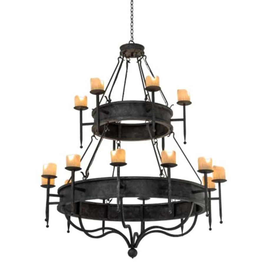 Meyda Tiffany Marta 18 Light 60″ Wide Pillar Candle Ring Chandelier