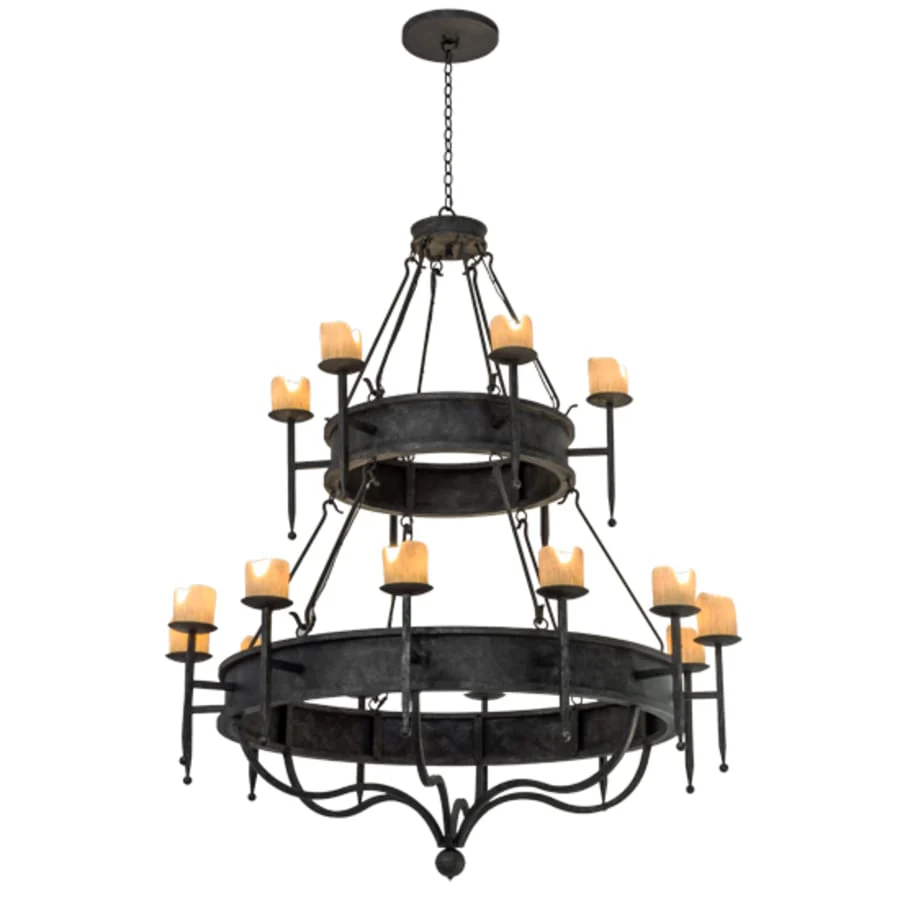 Meyda Tiffany Marta 18 Light 60" Wide Pillar Candle Ring Chandelier - Image 2