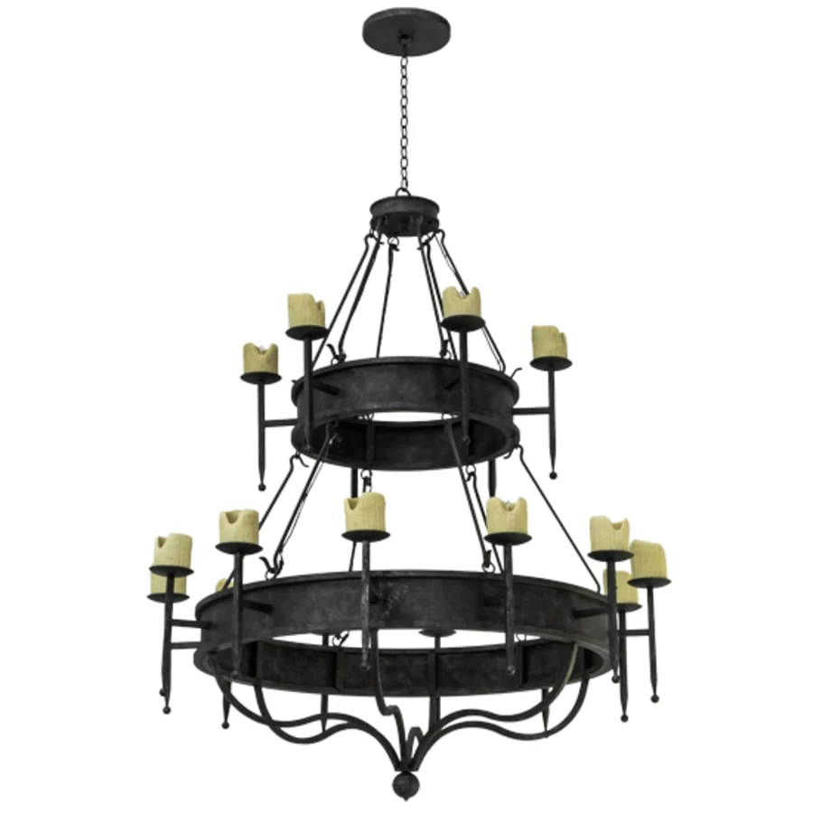 Meyda Tiffany Marta 18 Light 60" Wide Pillar Candle Ring Chandelier - Image 3