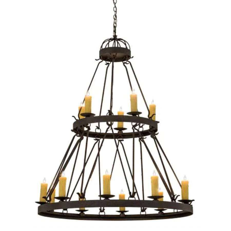 Meyda Tiffany Lakeshore 15 Light 48" Wide Taper Candle Ring Chandelier - Image 1