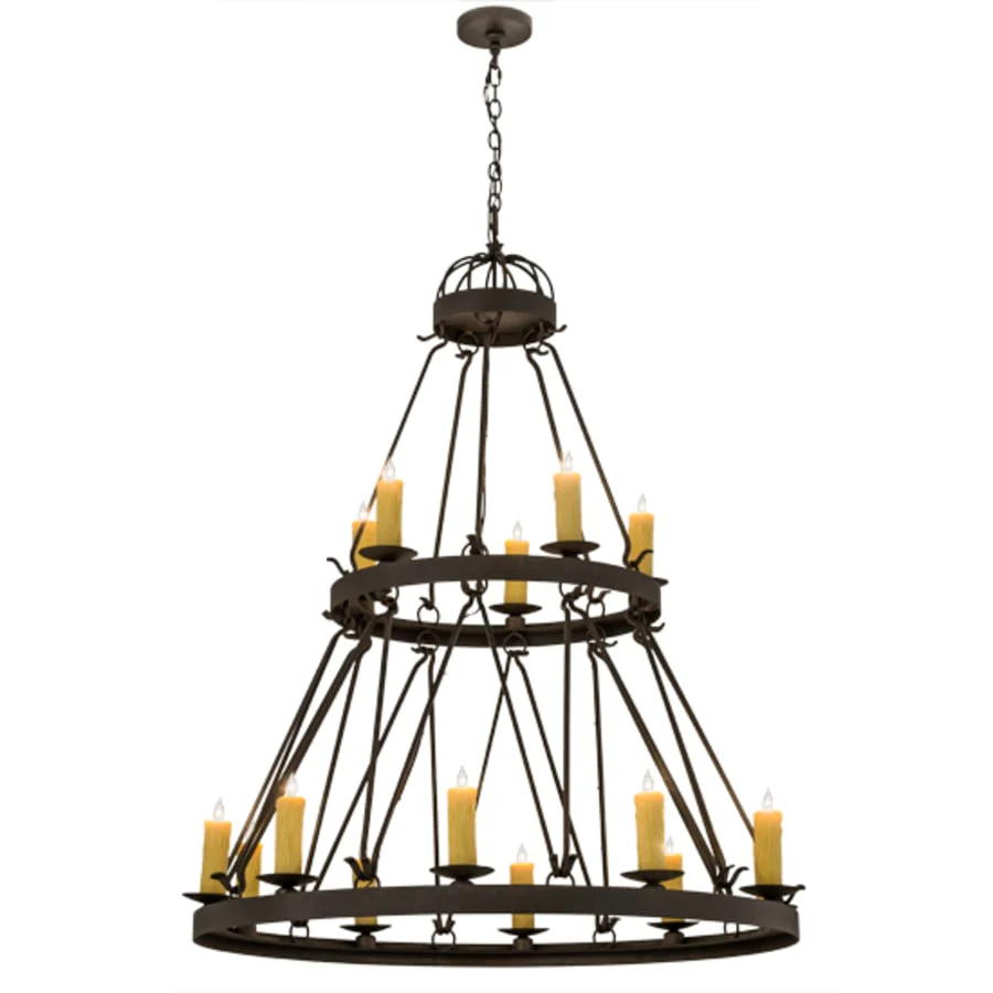 Meyda Tiffany Lakeshore 15 Light 48" Wide Taper Candle Ring Chandelier - Image 2