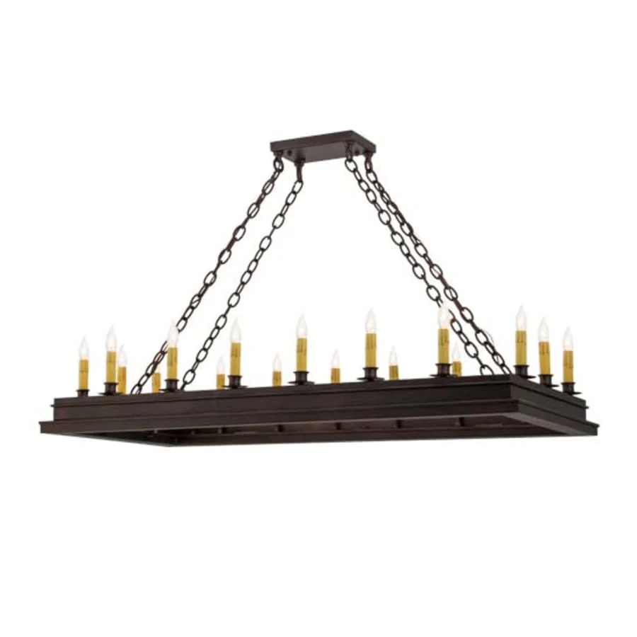 Meyda Tiffany Long Mezek 18 Light 48" Wide Taper Candle Linear Chandelier - Image 1