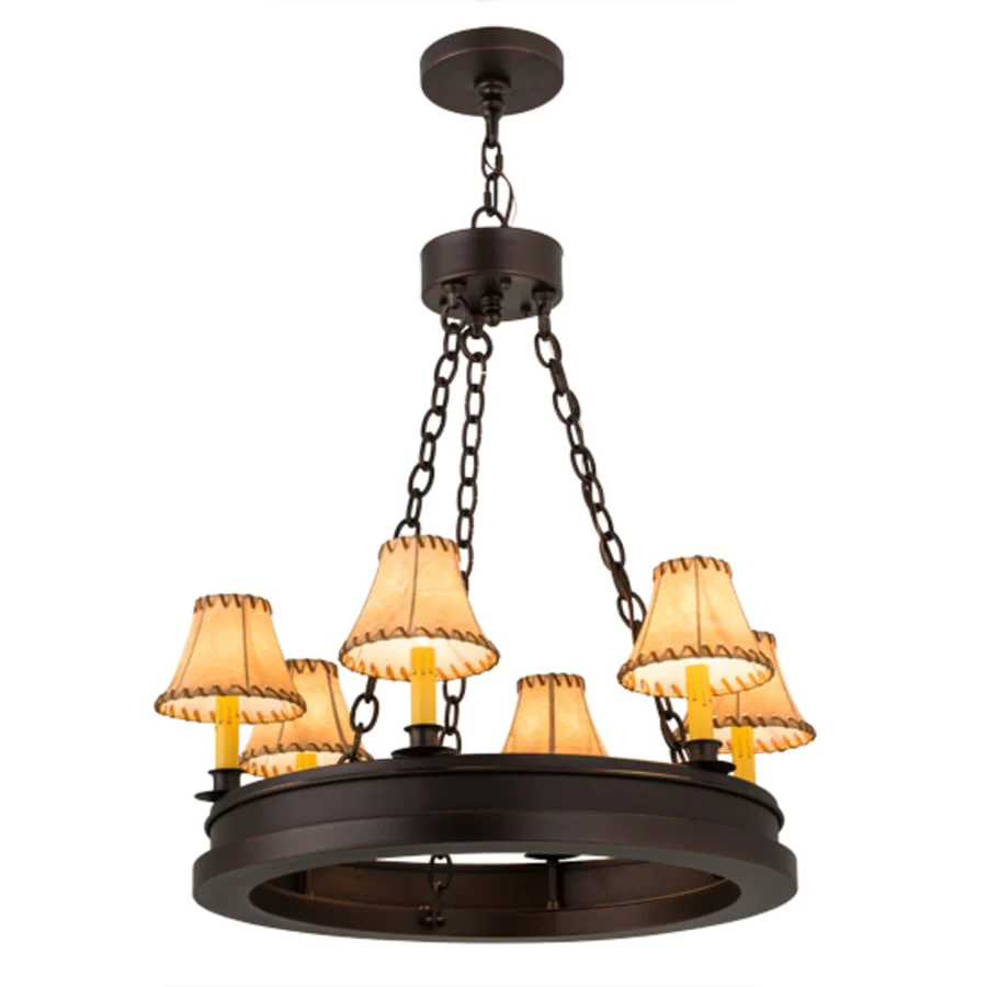 Meyda Tiffany Sullivan Ranch 6 Light 28" Wide Ring Chandelier - Image 2