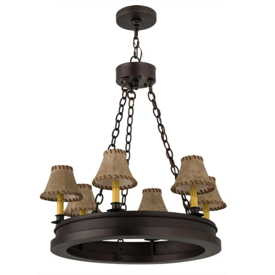 Meyda Tiffany Sullivan Ranch 6 Light 28" Wide Ring Chandelier - Image 3