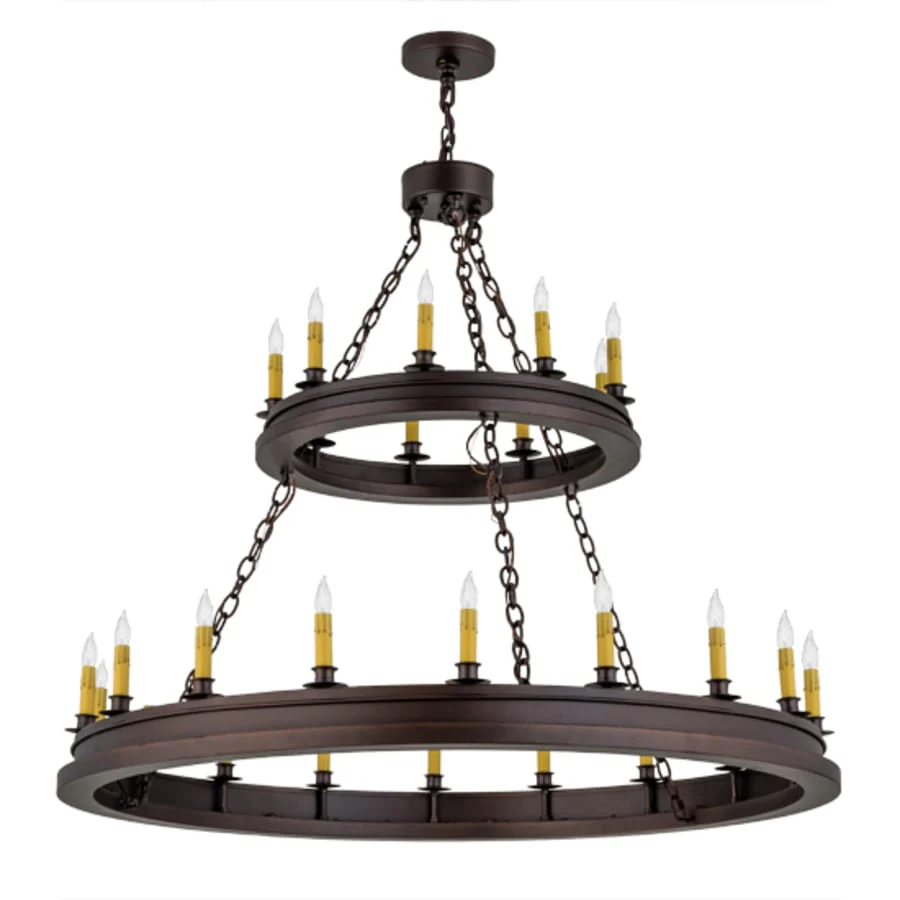 Meyda Tiffany Sullivan Ranch 27 Light 48" Wide Taper Candle Style Chandelier - Image 3