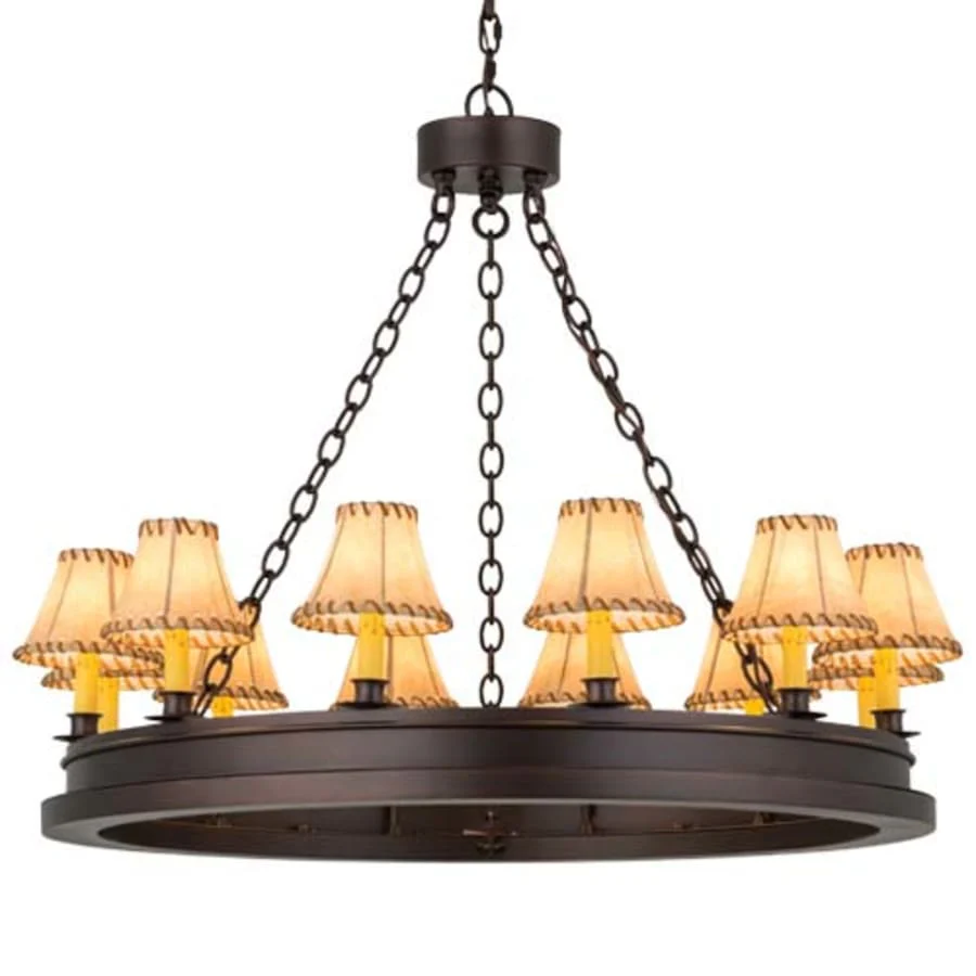 Meyda Tiffany Sullivan Ranch 12 Light 39" Wide Ring Chandelier - Image 1
